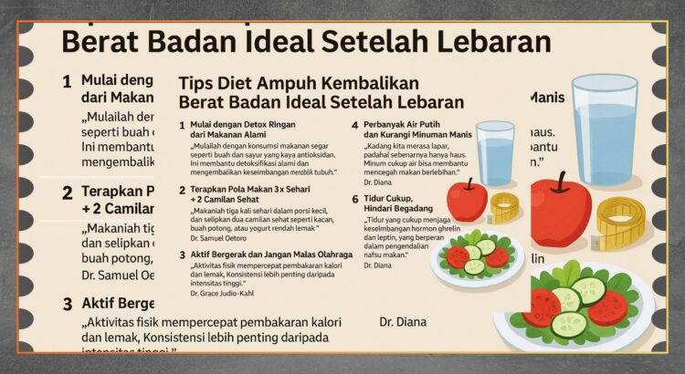 Cara Menjaga Berat Badan Ideal Setelah Lebaran